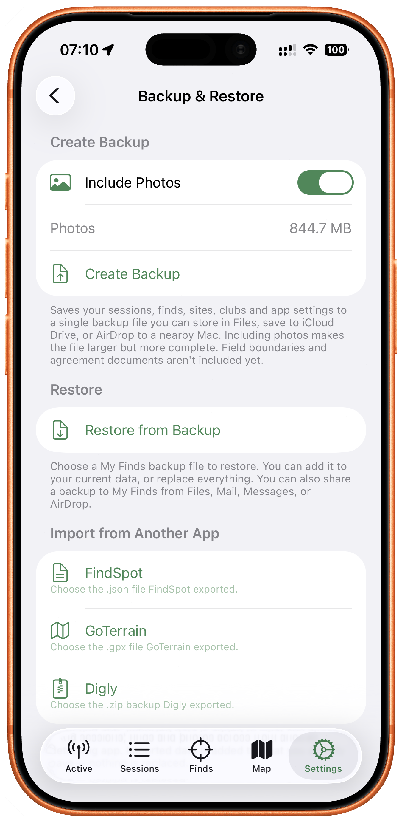 Backup and restore