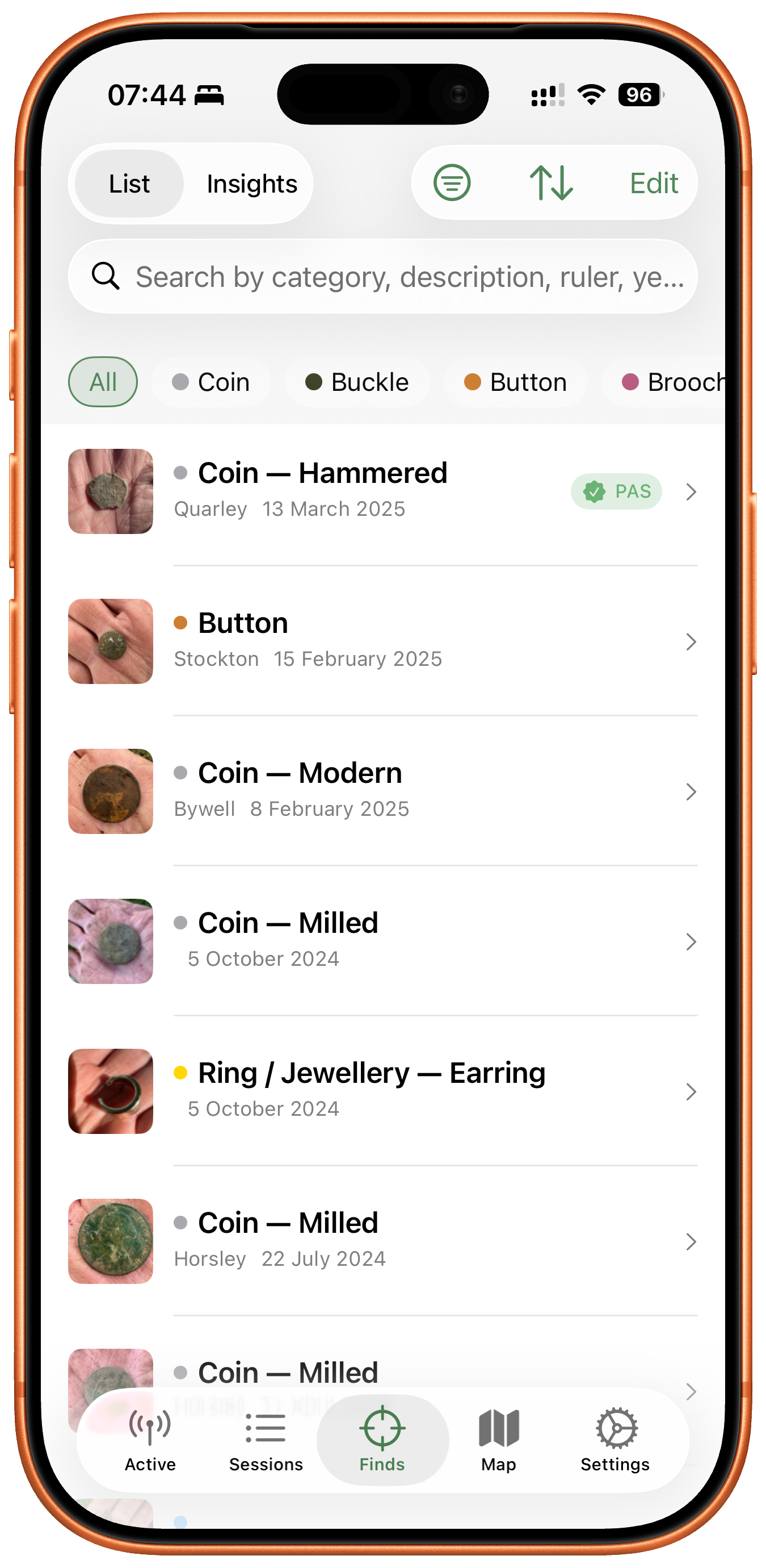 Find categorisation